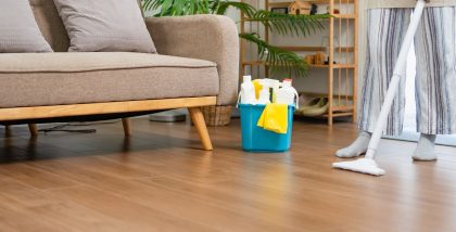 Regularly dusting and wiping can help you clean laminate floors