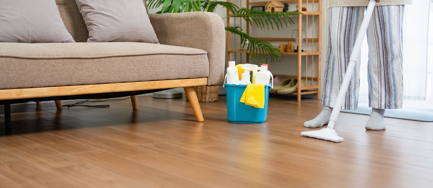 Regularly dusting and wiping can help you clean laminate floors