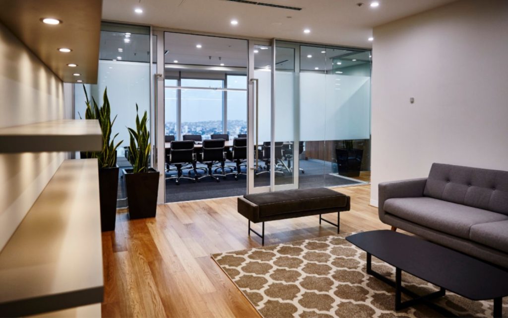 an interior of a workplace after contacting Office fit-out companies in RAK