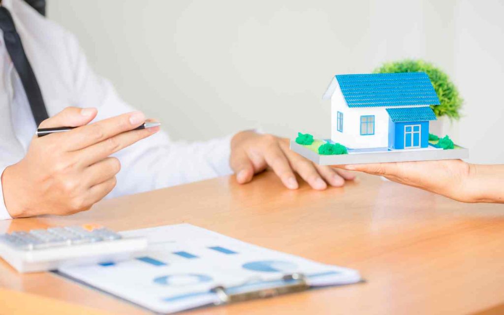banker approving a home loan