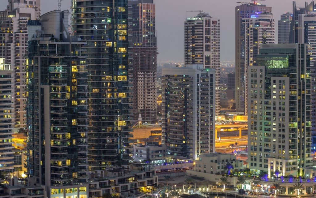 Image of buildings in the UAE, offering some units on rent. The impact of a credit score on renting in the UAE is positive.