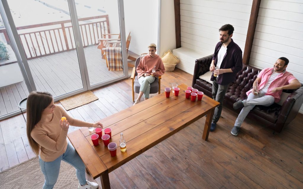 Residents sharing a co-living space