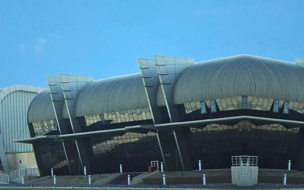 front of showrooms in JAFZA