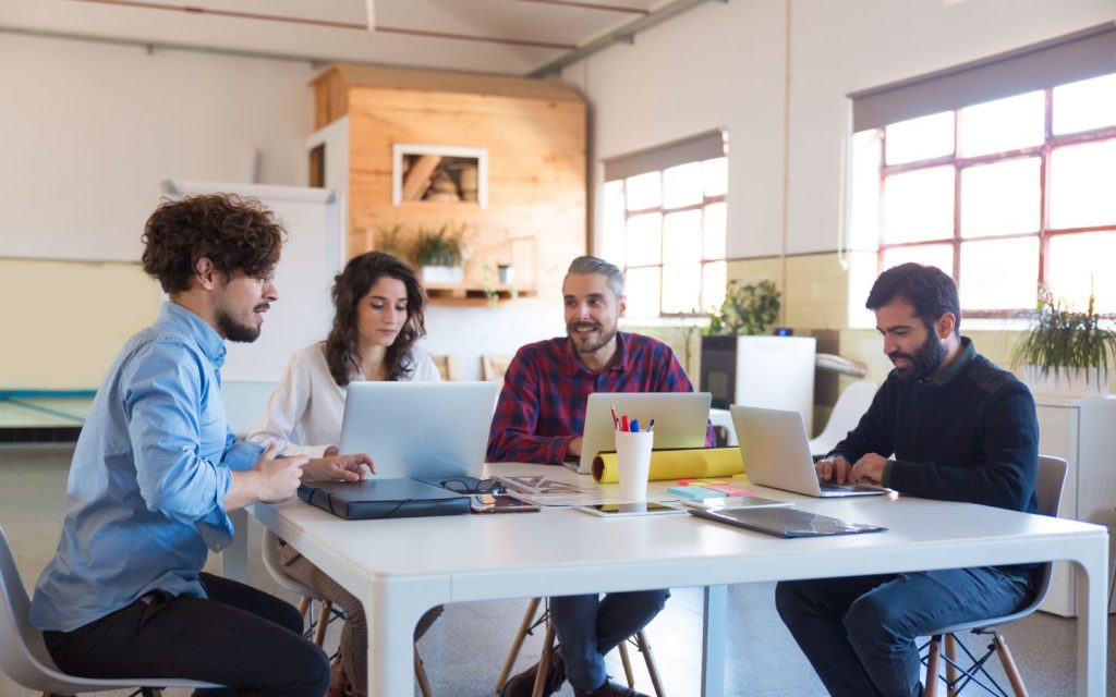 View of a co-working office