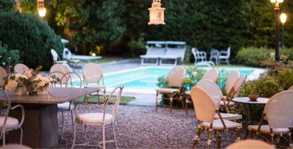 a girl is preparing to host event in a Dubai villa