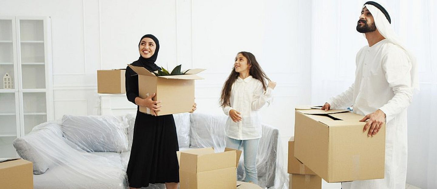 a family is moving to a new home