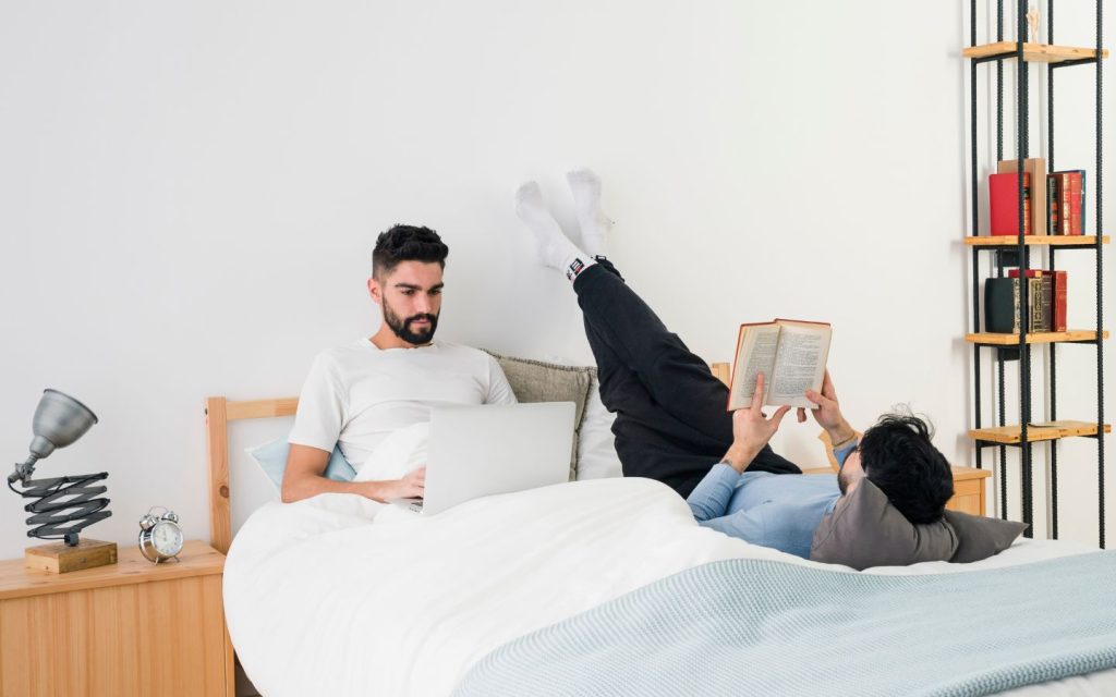 Two friends sharing a room