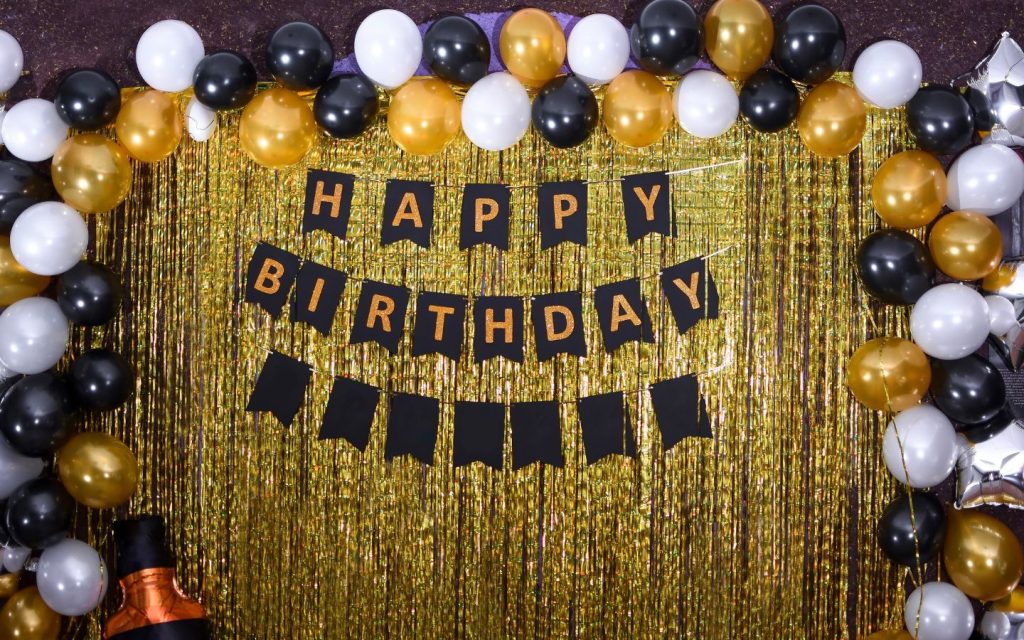 A creative birthday setup by one of the home party planners in Dubai