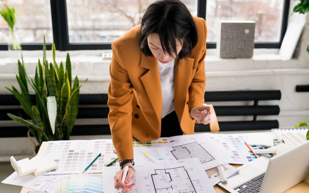 Designer working for a commercial interior design in Ajman