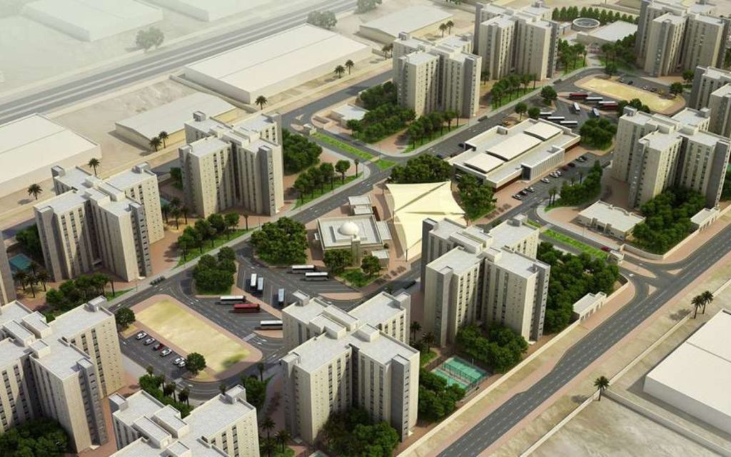 Aerial view of JAFZA residential projects