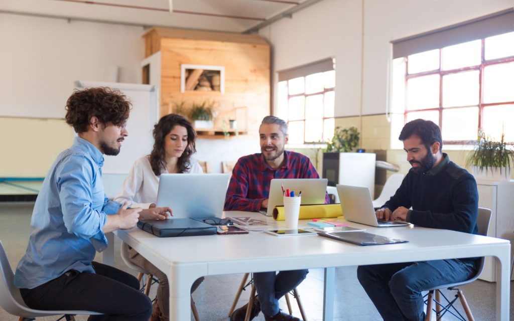 People in a co-working space