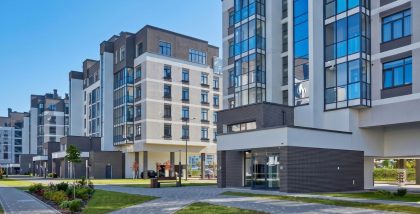 Modern apartments and a landscaped courtyard in Top Areas to Buy Apartments in JVT.
