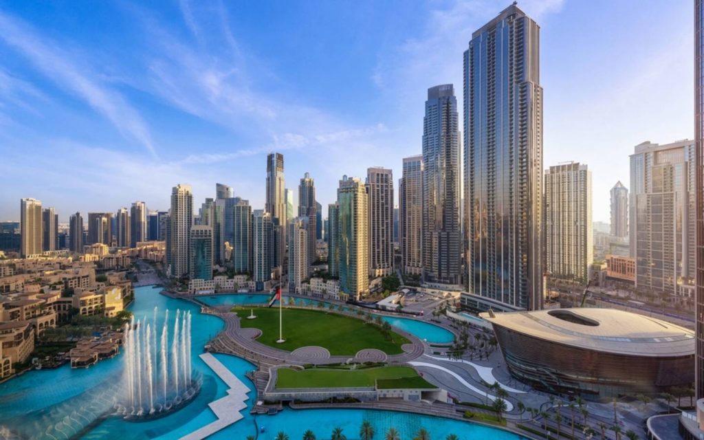 Downtown Dubai skyline view