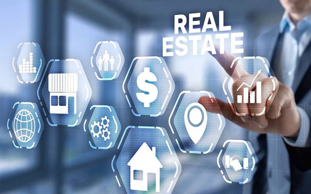 a digitised concept of real estate shown